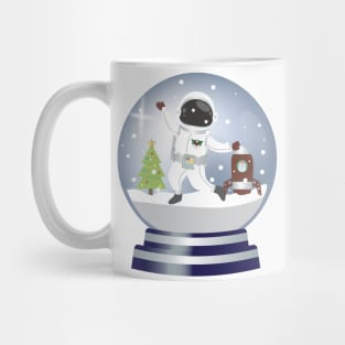 Winter Space Snow Globe Mug